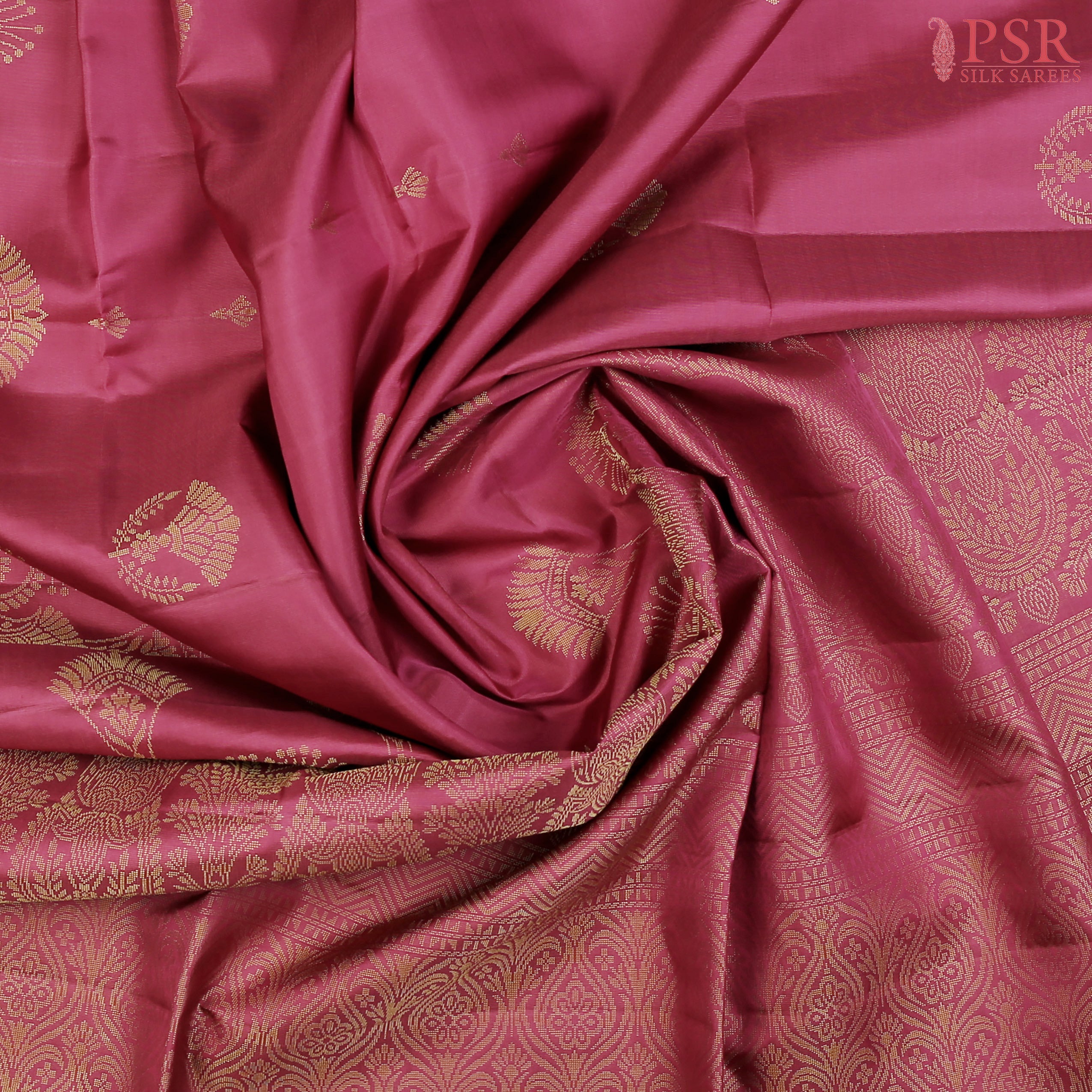 PSR Silk Sarees presents the Raspberry Rose Soft Silk Saree, a perfect blend of elegance and tradition