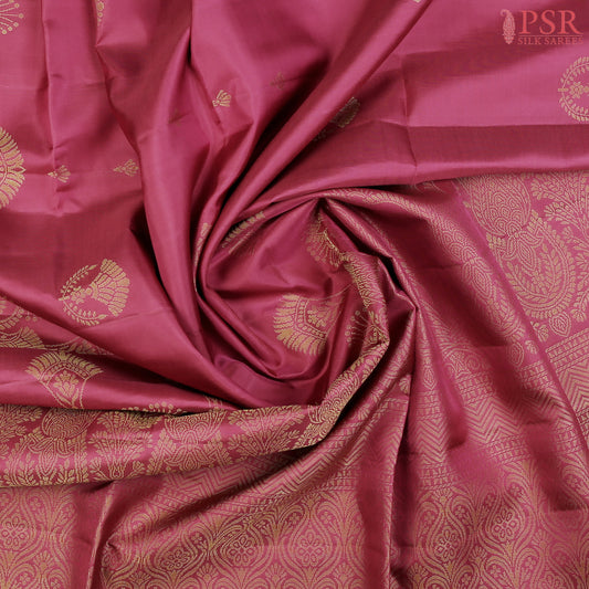 PSR Silk Sarees presents the Raspberry Rose Soft Silk Saree, a perfect blend of elegance and tradition