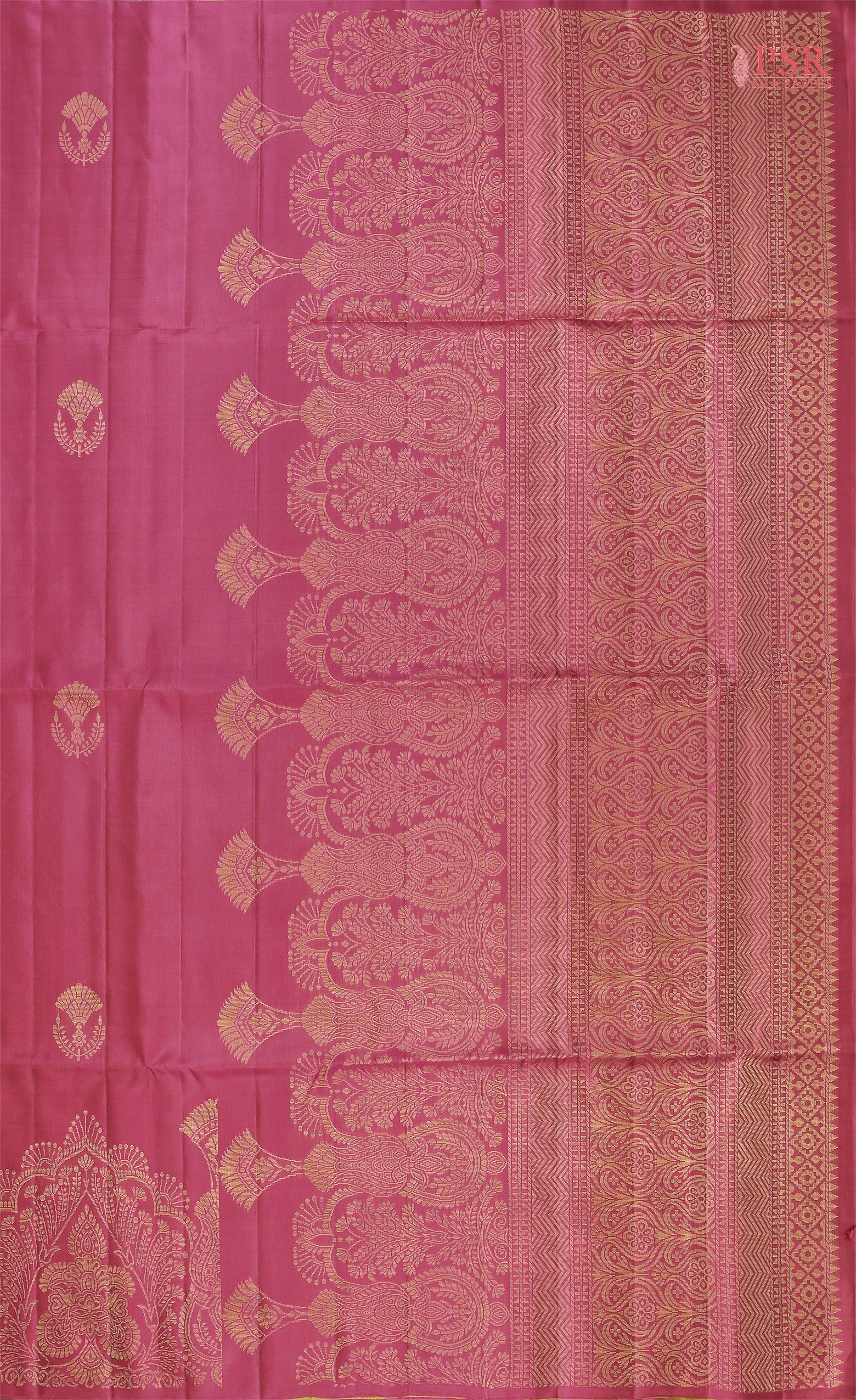 PSR Silk Sarees presents the Raspberry Rose Soft Silk Saree, a perfect blend of elegance and tradition