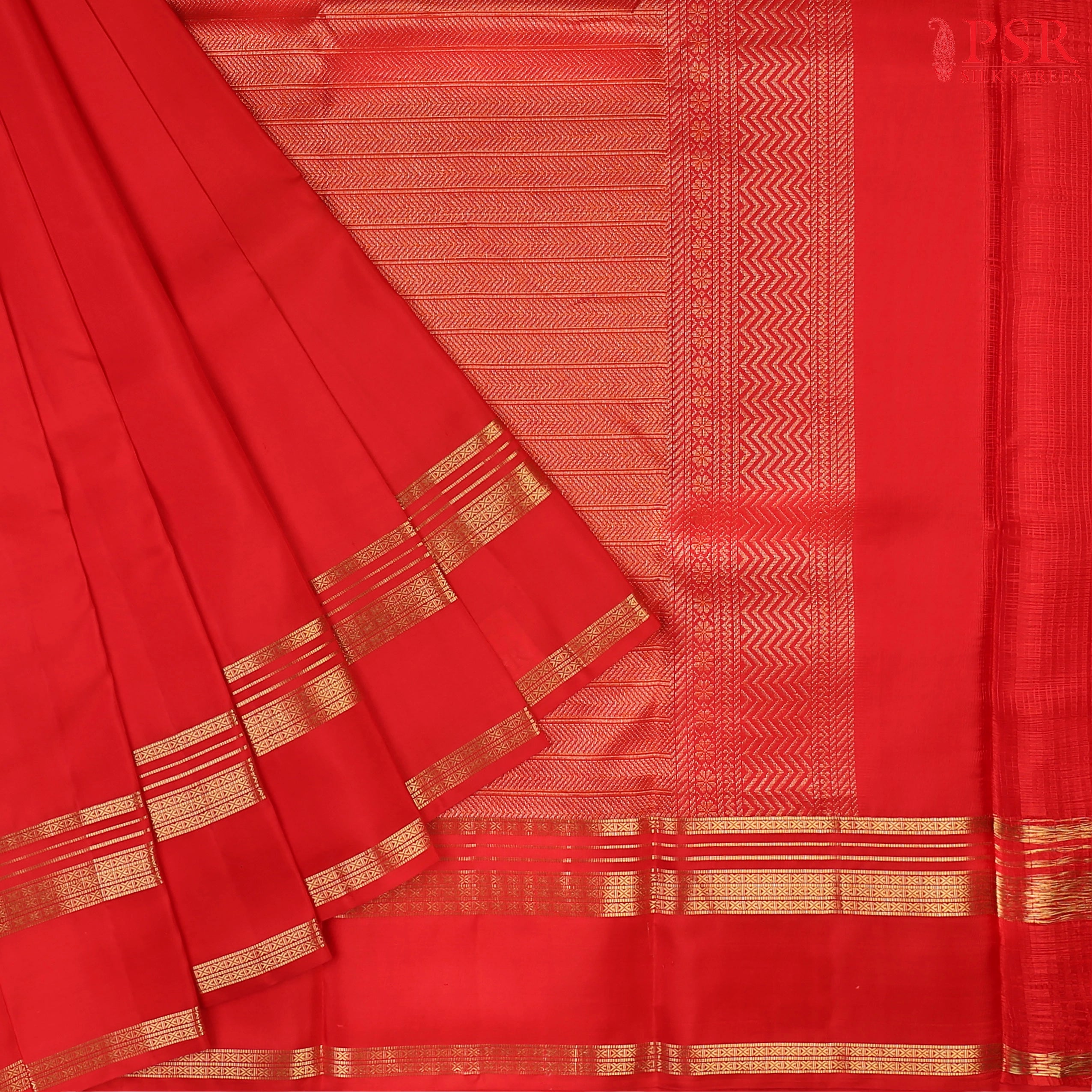 Red Arani Silk Saree