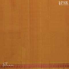 PSR Silks presents a Red colored Arani Silk saree with combination of Dark Orange color.