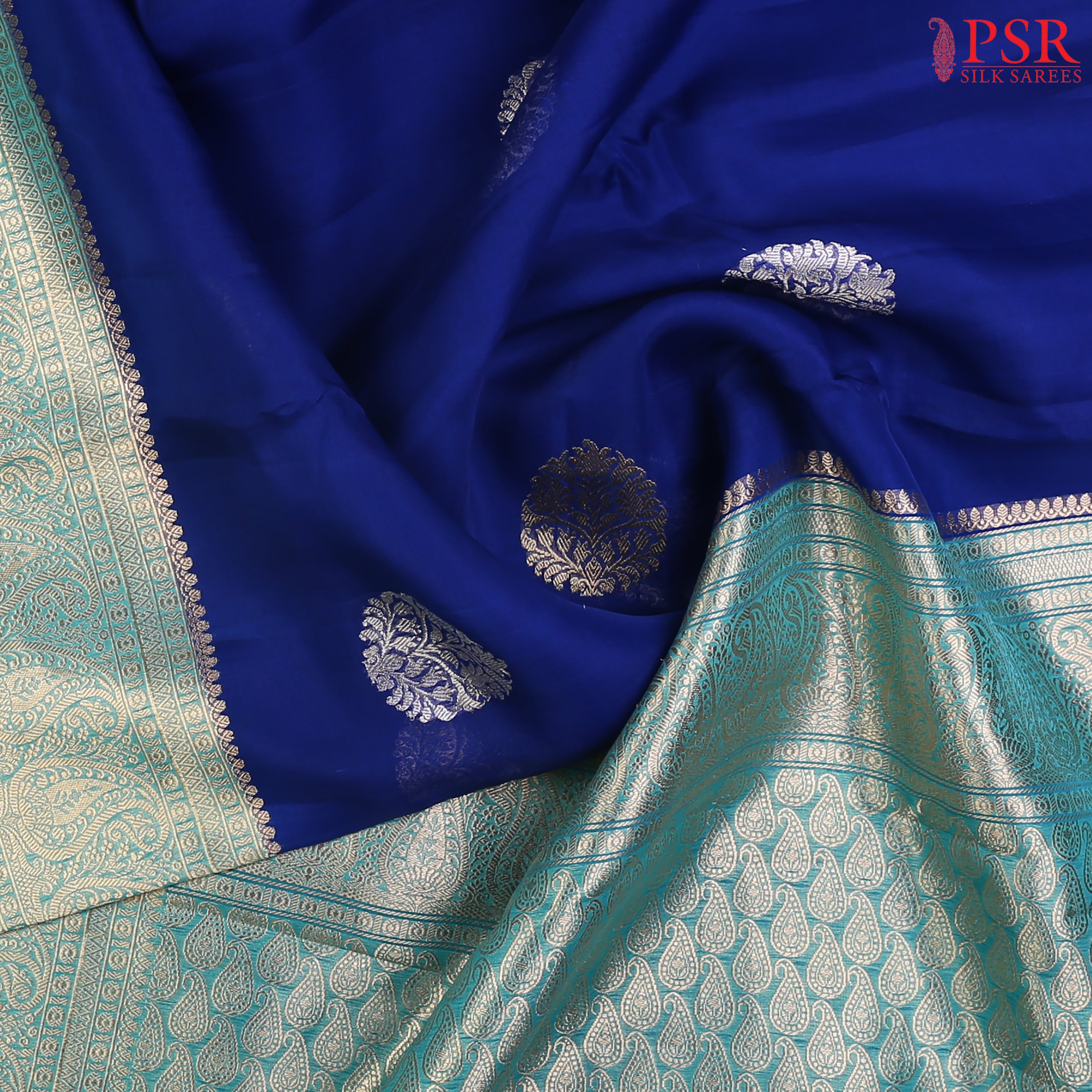 Elevate Your Elegance with PSR Silks' Stunning Kora Banaras Silk Saree