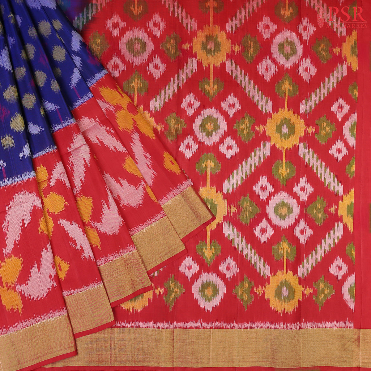 Unveil Heritage with PSR Silks' Pochampally Soft Silk Saree!&nbsp;