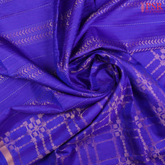 Indulge in timeless elegance with our Royal Blue&nbsp;Soft Silk Saree, crafted to perfection with&nbsp;impressive copper zari jacquard stripes patterm