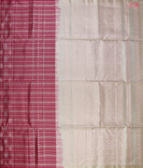 PSR Silk Sarees presents a Ruby Maroon Soft Silk Saree, beautifully complemented with an Olive Grey combination.
