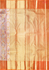 PSR Silk Sarees presents a stunning Tangerine Orange Kanchipuram Tissue Silk Saree, categorized under Bridal Kanchipuram