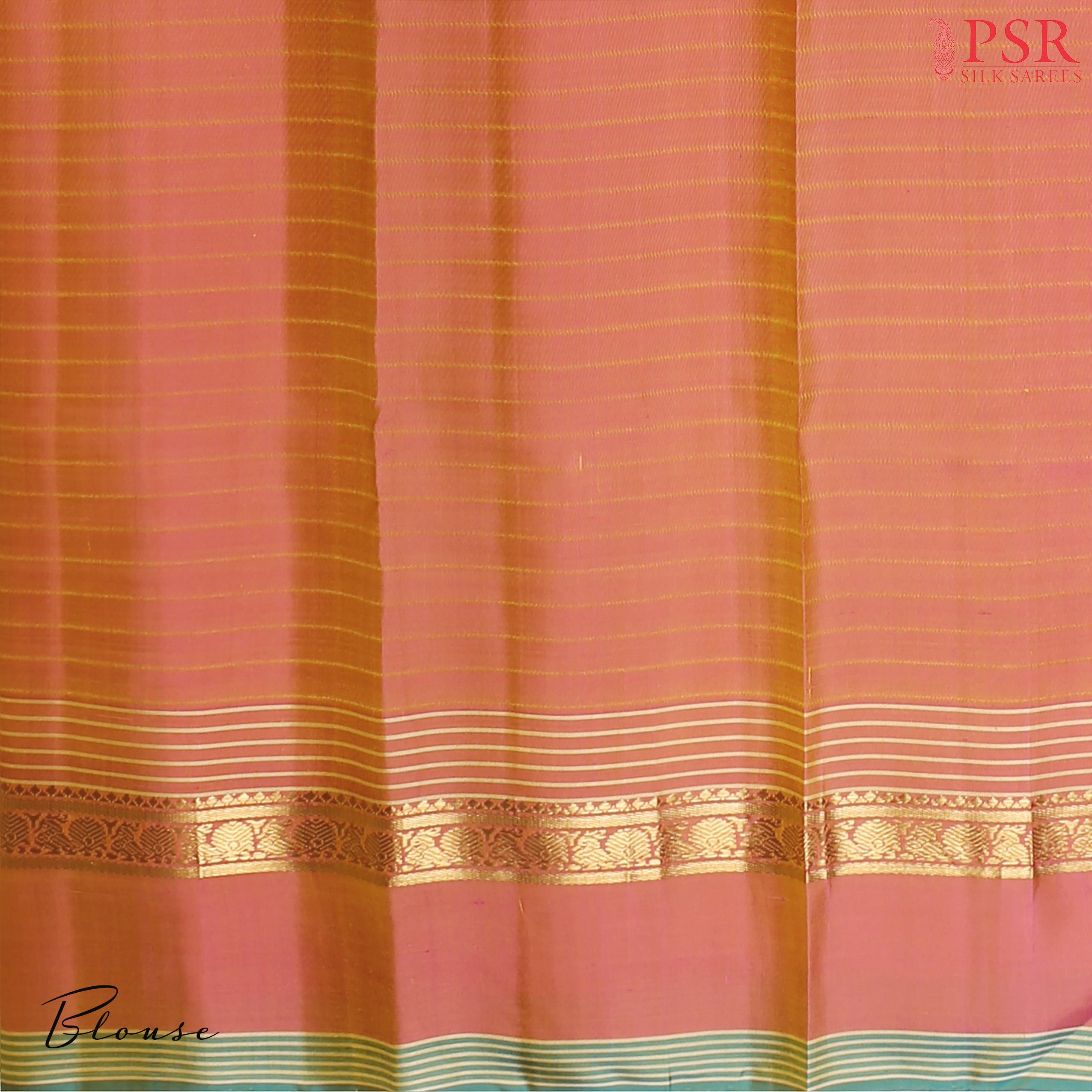 PSR Silks presents a Yellow colored Arani Silk saree with combination of Coral Pink color.