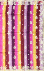 psr silks semi banaras zari motifs shades of purple