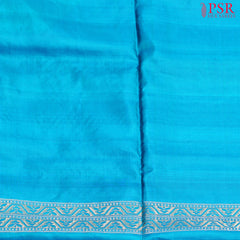 Soft Silk Saree Peacock Blue Blouse