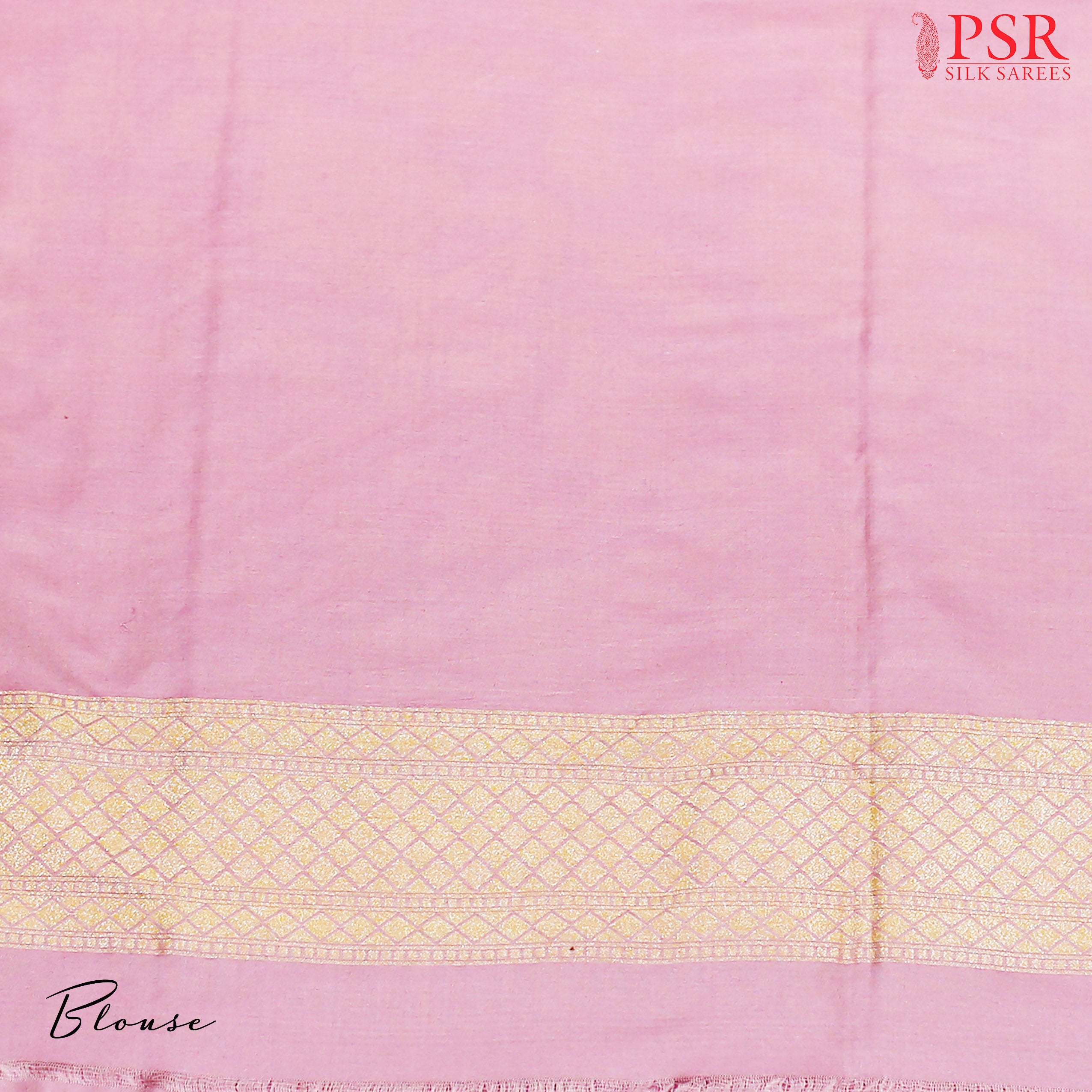 The Taffy Pink Colored Banaras Silk Saree Has Same Color Plain Blouse